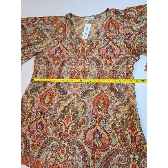 Kimono Sleeves Short length dress tassel tie back fits size S to Size L New - Picture 15 of 16